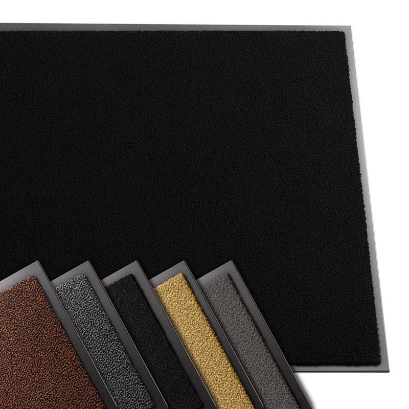 Tapis de porte paillasson 90x150cm Noir