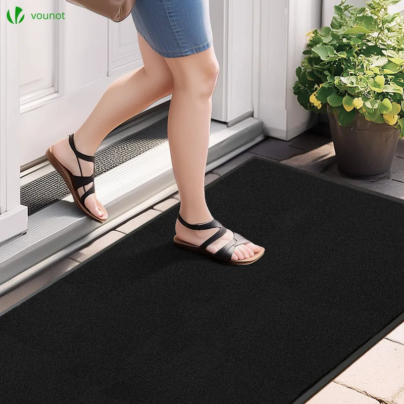 Tapis de porte paillasson 90x150cm Noir