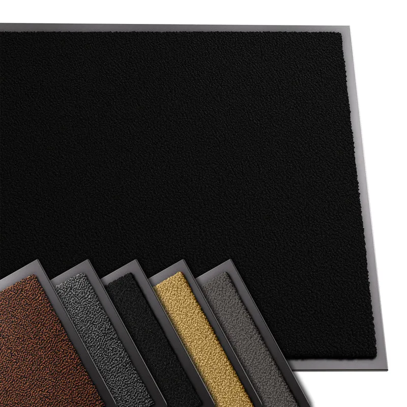 Tapis de porte paillasson 90x120cm Noir