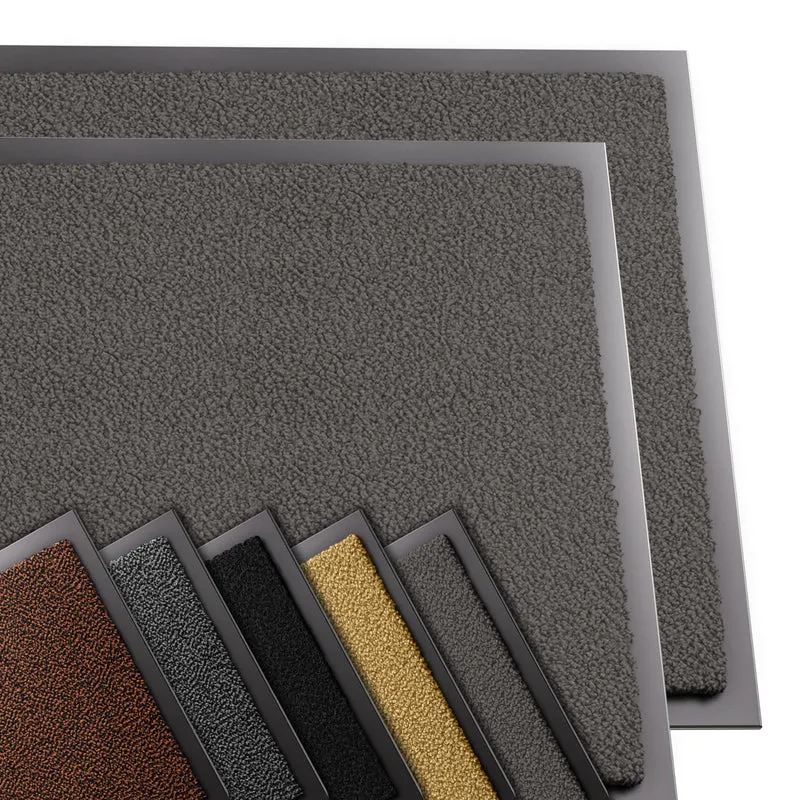 Lot de 2 Tapis de porte paillasson 60x90cm Anthracite