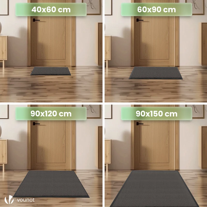 Tapis de porte paillasson 60x90cm Anthracite