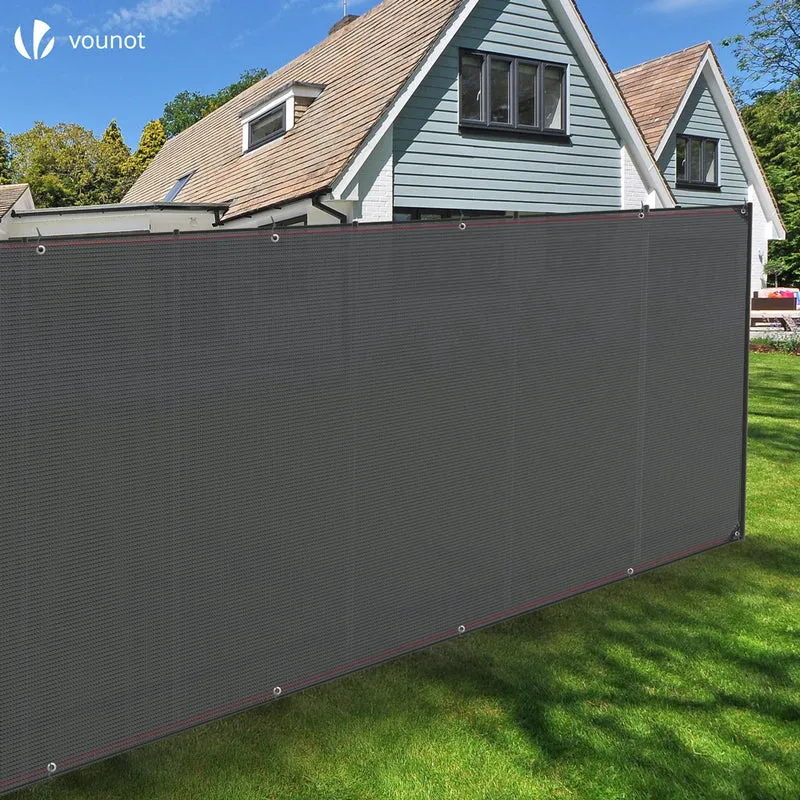 Brise vue occultant en HDPE 230g/m² 1.8x10m avec attaches de fixation gris