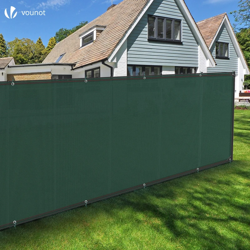 Brise vue occultant en HDPE 230g/m² 1.5x10m avec attaches de fixation vert