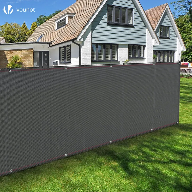 Brise vue occultant en HDPE 230g/m² 1x10m avec attaches de fixation gris