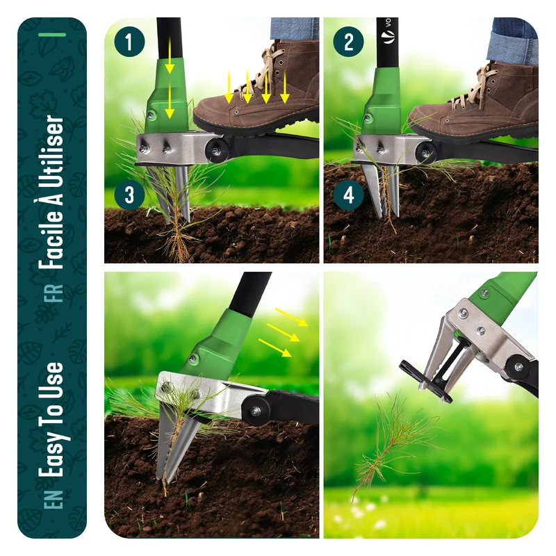 Desherbeur manuel Extracteur de mauvaises herbes longue manche 100 cm