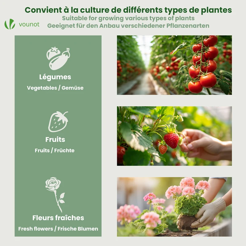 Mini Serre de jardin avec 3 portes enroulables bache PE renforcee 135g/m2 270x90x90cm Blanc