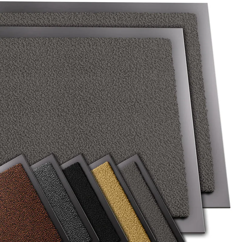 Lot de 2 Tapis de porte paillasson 40x60cm Anthracite