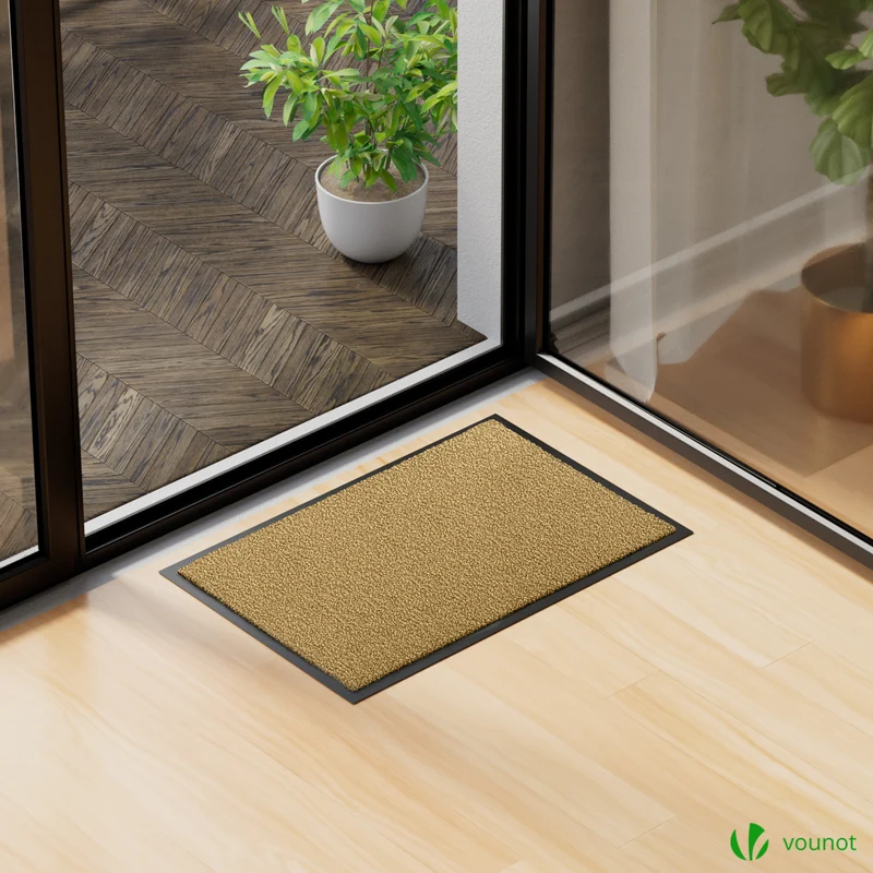 Tapis de porte paillasson 40x60cm Beige