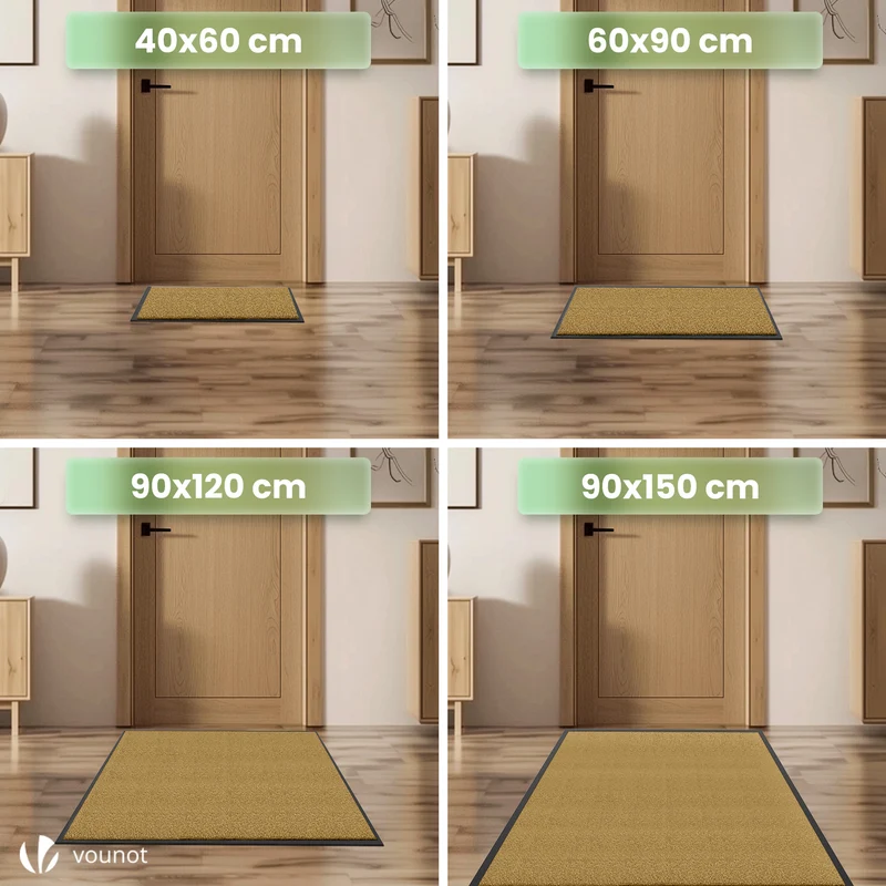 Tapis de porte paillasson 60x90cm Beige