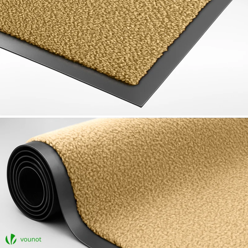 Tapis de porte paillasson 60x90cm Beige