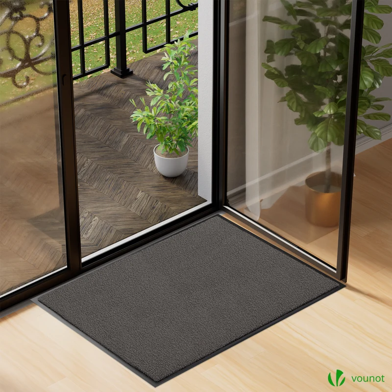 Tapis de porte paillasson 90x120cm Anthracite