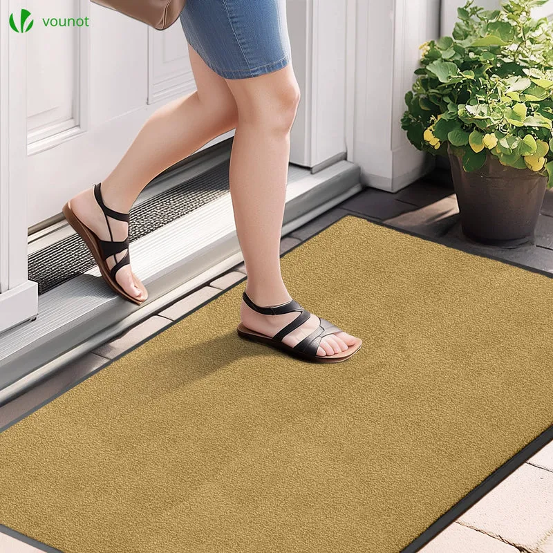 Tapis de porte paillasson 90x150cm Beige