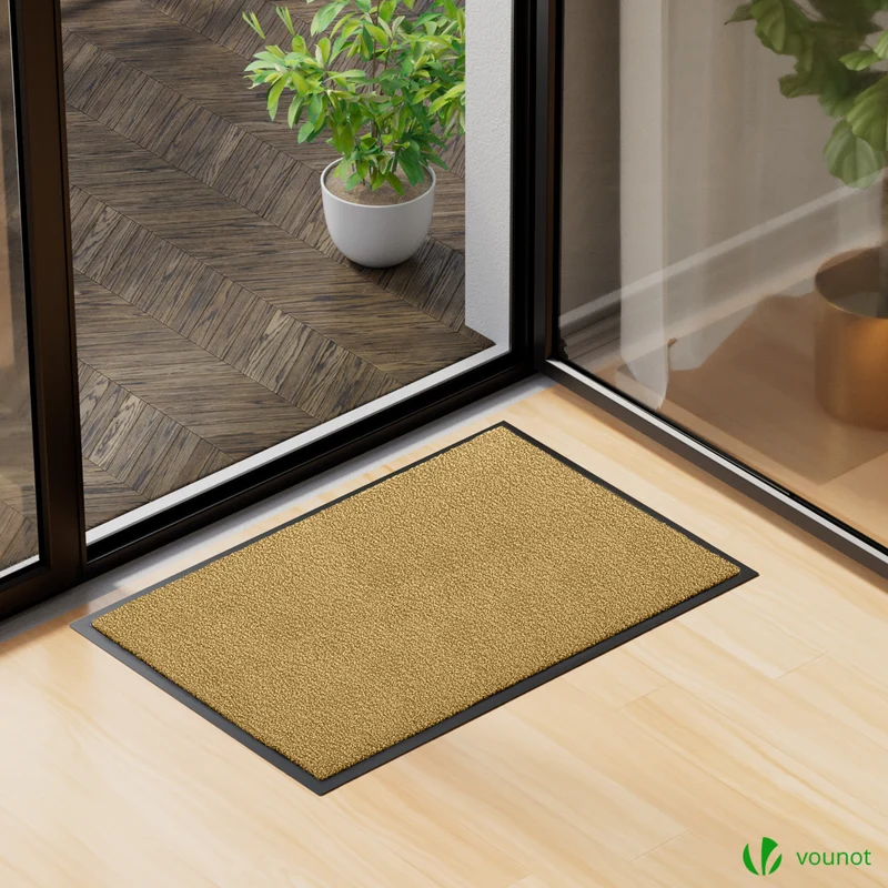 Tapis de porte paillasson 60x90cm Beige