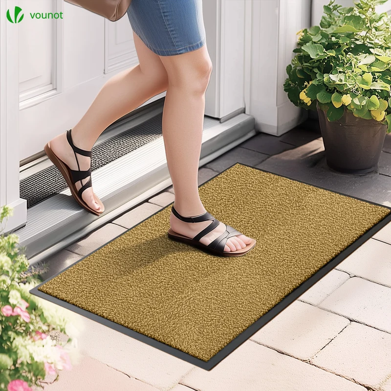 Tapis de porte paillasson 60x90cm Beige