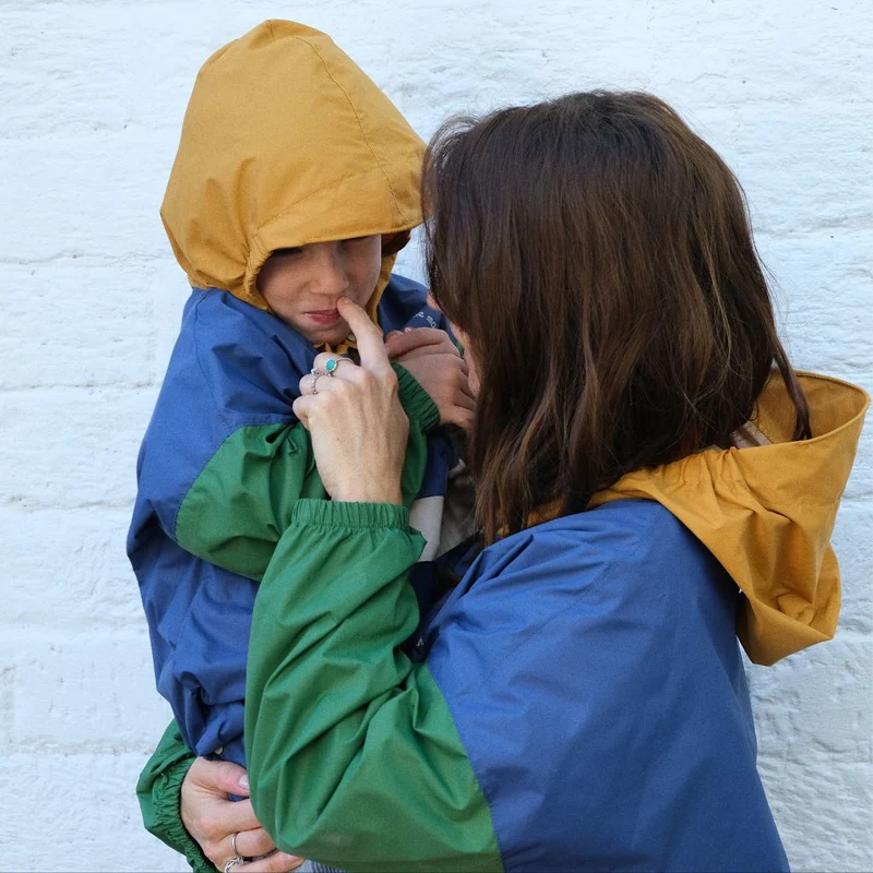 Poncho de pluie Poule Party adulte ou enfant Ash Blue