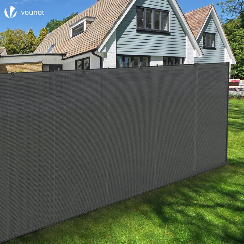 Brise vue occultant en HDPE 150g/m² 1.8x10m avec attaches de fixation gris
