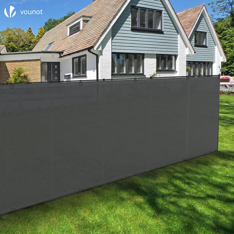 Brise vue occultant en HDPE 150g/m² 1x10m avec attaches de fixation gris