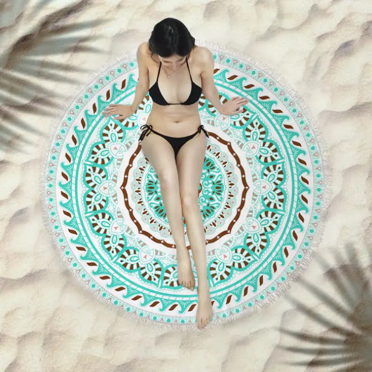 Serviette de Plage Ronde Soleil