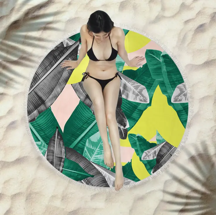 Serviette de Plage Ronde Soleil
