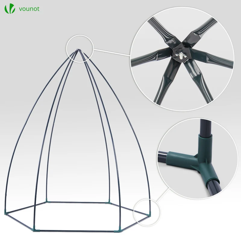 Serre de jardin hivernage dome avec bache PE 160x160x180cm Vert