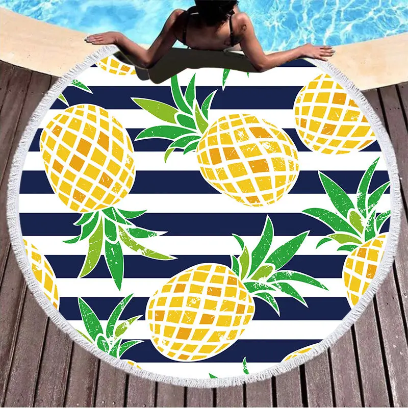 Serviette Plage Ronde Imprimée SOLARIA