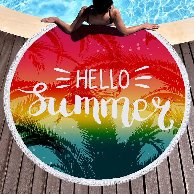 Serviette Plage Ronde Imprimée SOLARIA