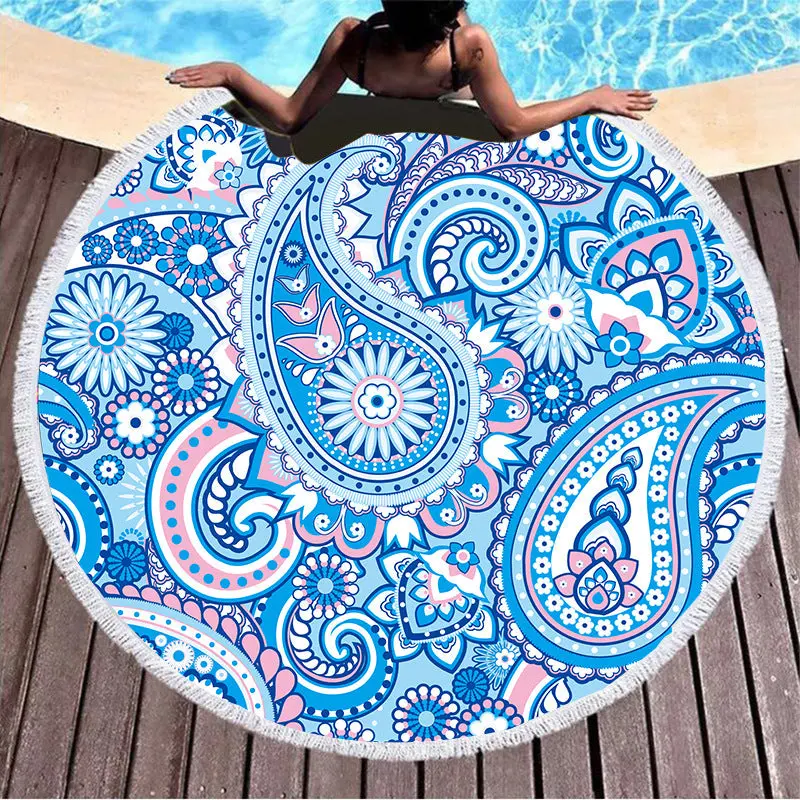 Serviette Plage Ronde Imprimée SOLARIA