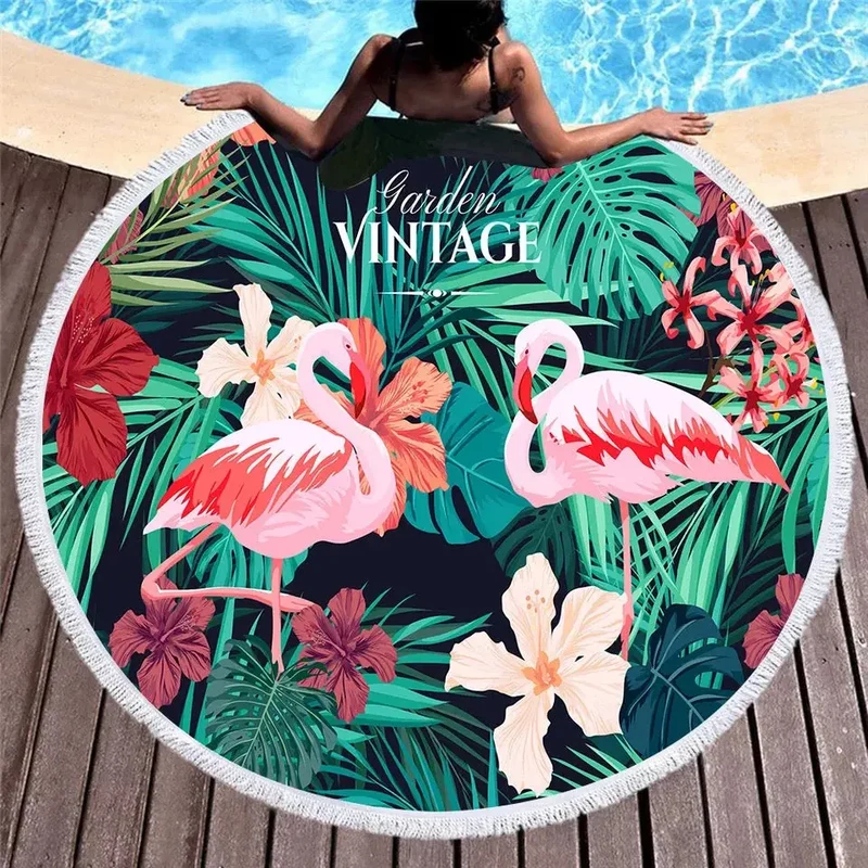 Serviette Plage Ronde Imprimée SOLARIA