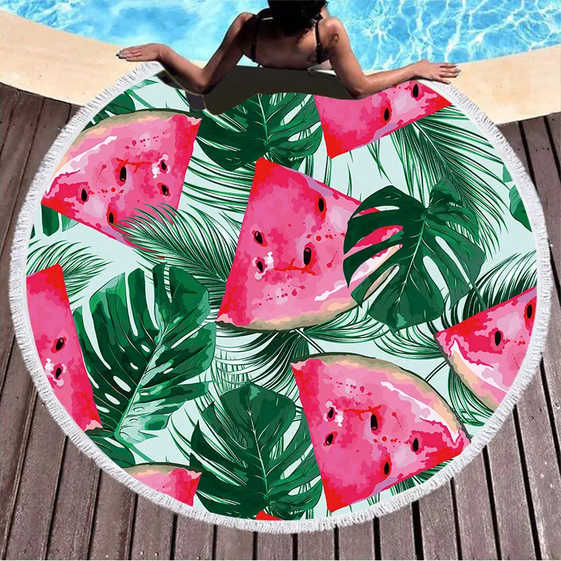 Serviette Plage Ronde Imprimée SOLARIA