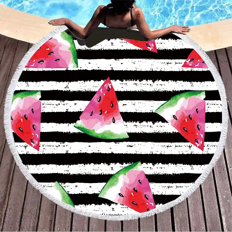 Serviette Plage Ronde Imprimée SOLARIA