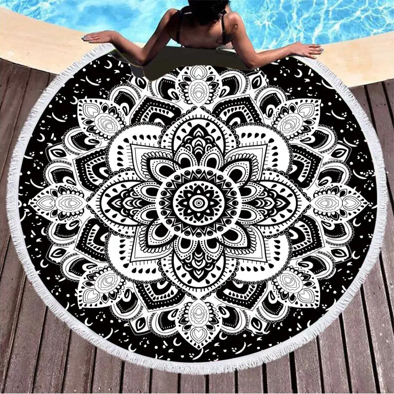 Serviette Plage Ronde Imprimée SOLARIA