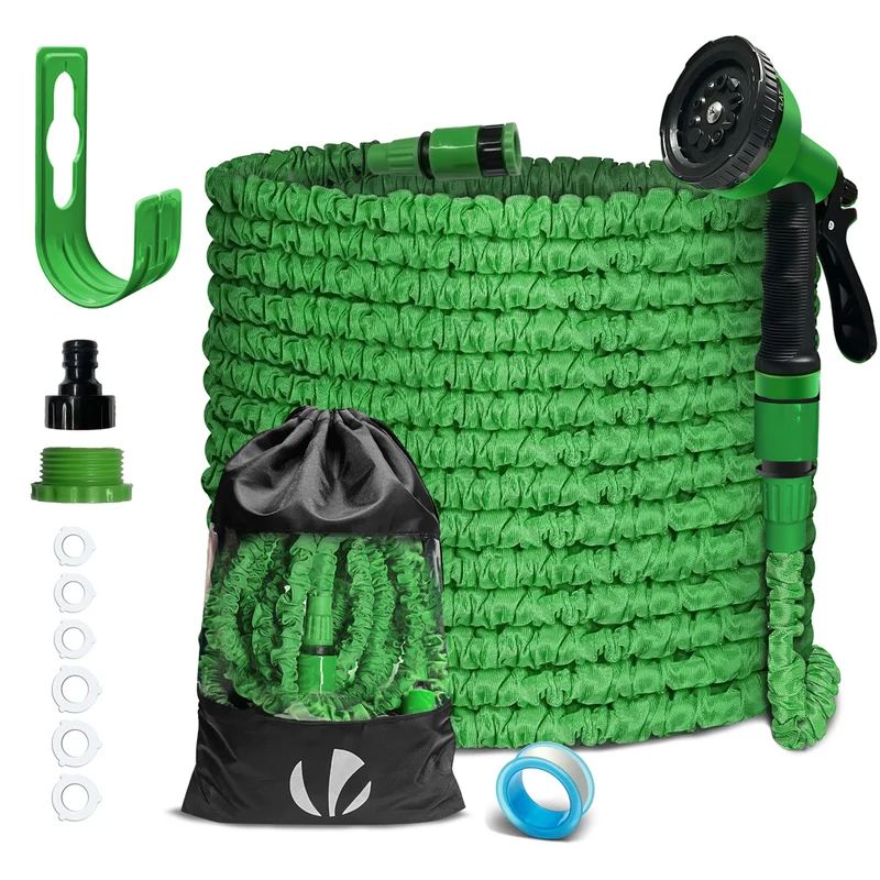 Tuyau d’Arrosage Extensible 30m avec Accessoires vert