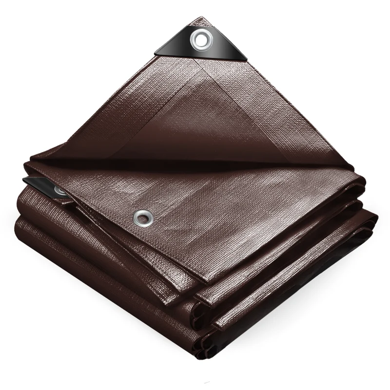 Bâche de Protection en Polyéthylène resistant et impermeable 240g/m² marron 4x6m