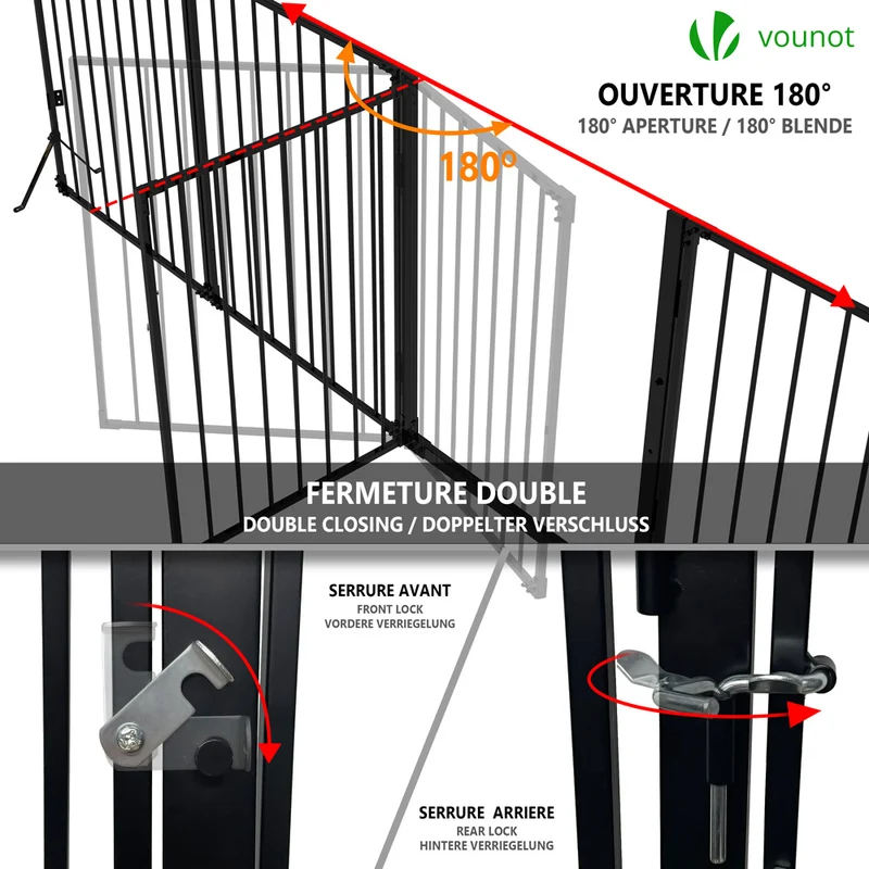 Barriere de securite 3M 5 panneaux noire