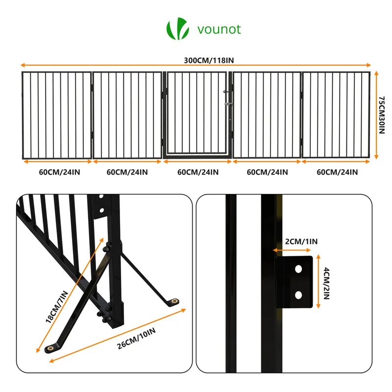Barriere de securite 3M 5 panneaux noire