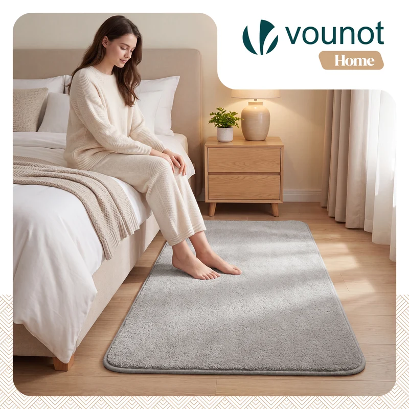 Tapis de salon poils ras doux antiderapant 120x160cm uni gris