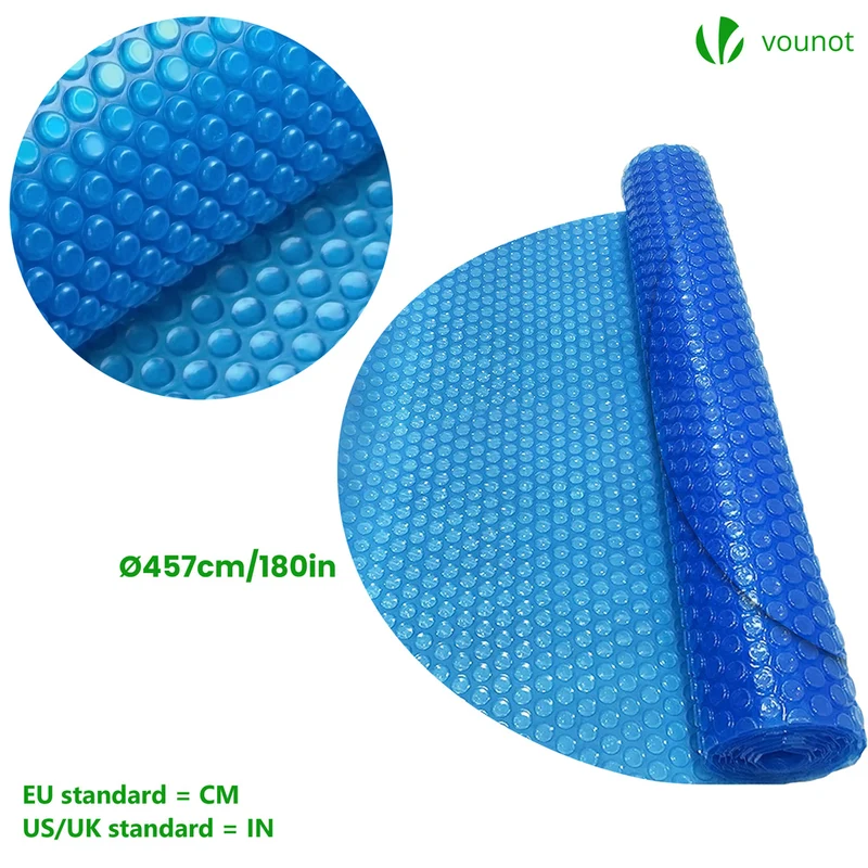 Bache a bulle piscine 120 microns ronde decoupable Ø457cm bleu