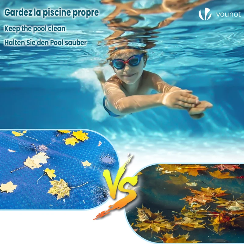 Bache a bulle piscine 120 microns rectangulaire decoupable 700x400cm bleu