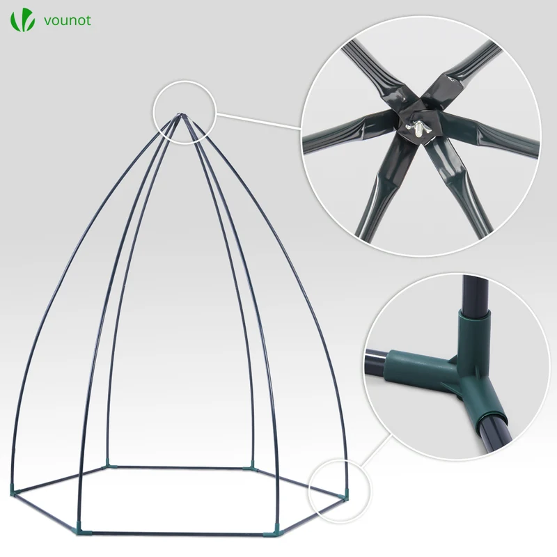 Serre de jardin hivernage dome avec bache PE 160x160x180cm Blanc