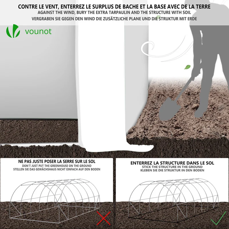 Serre de jardin Toute Saison 18m2 avec portes laterales
