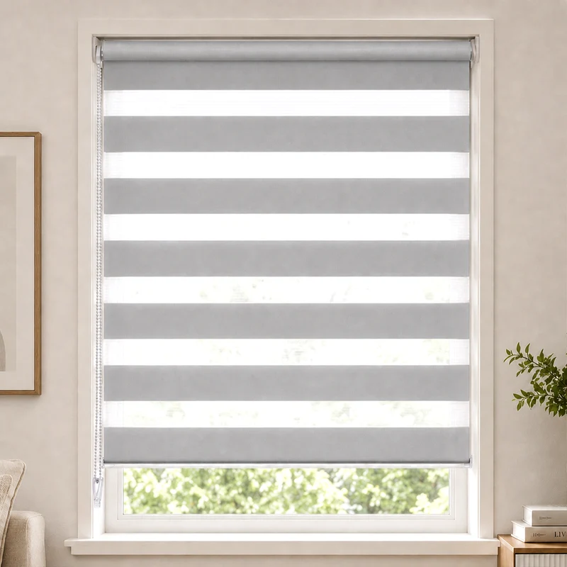 Store enrouleur jour nuit double 80x150cm Gris