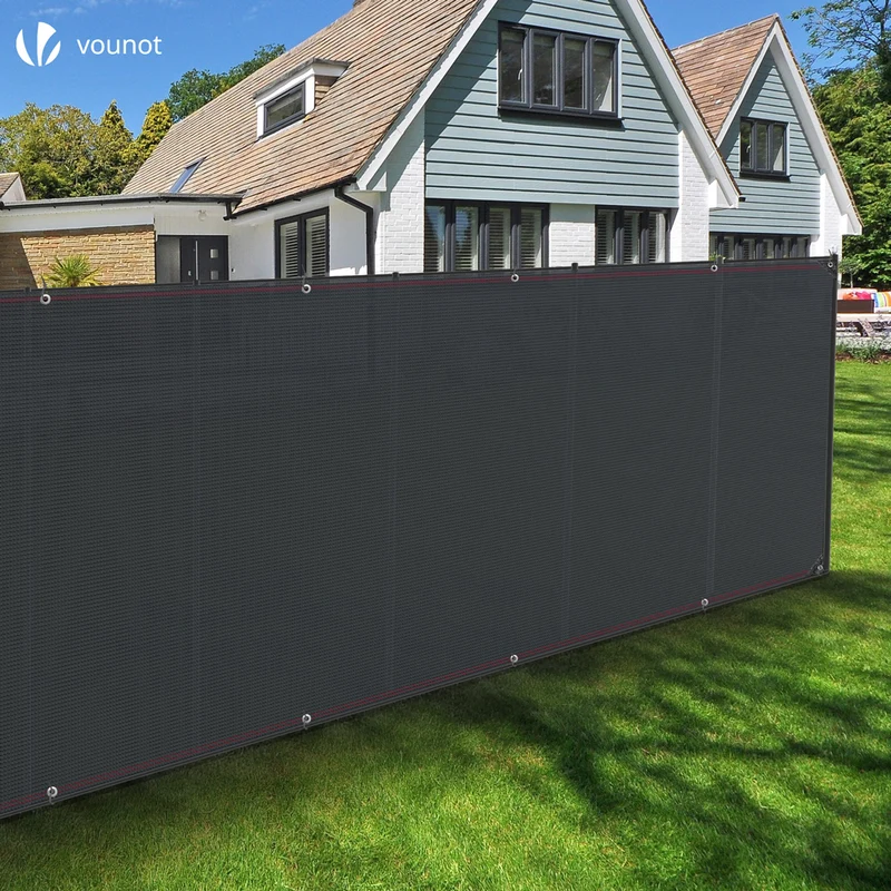 Brise vue occultant en HDPE 230g/m² 1.5x20m avec attaches de fixation anthracite