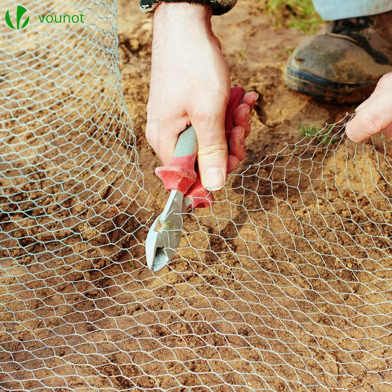 Grillage a poule avec fils 25mm en PVC gaine vert 1x50M