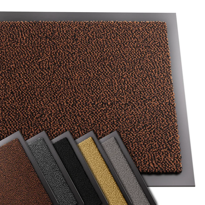 Tapis de porte paillasson 40x60cm Marron-Noir