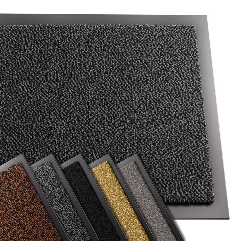 Tapis de porte paillasson 40x60cm Gris-Noir