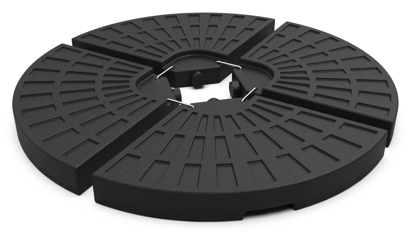 Dalle de lestage pour parasol remplissage 52L 4 pcs Noires