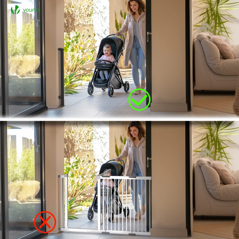 Barriere de securite retractable HAUTE 180x96cm noir