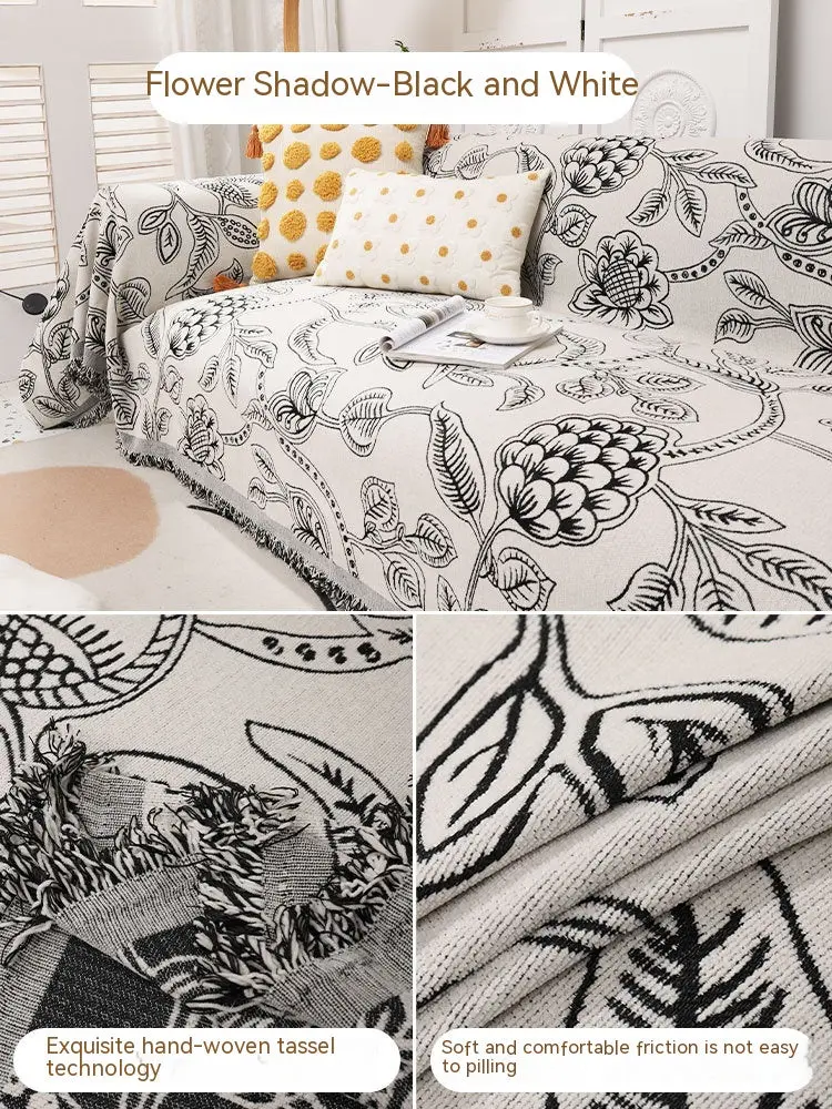 Plaid Canapé Floral Chenille BLOSSOM