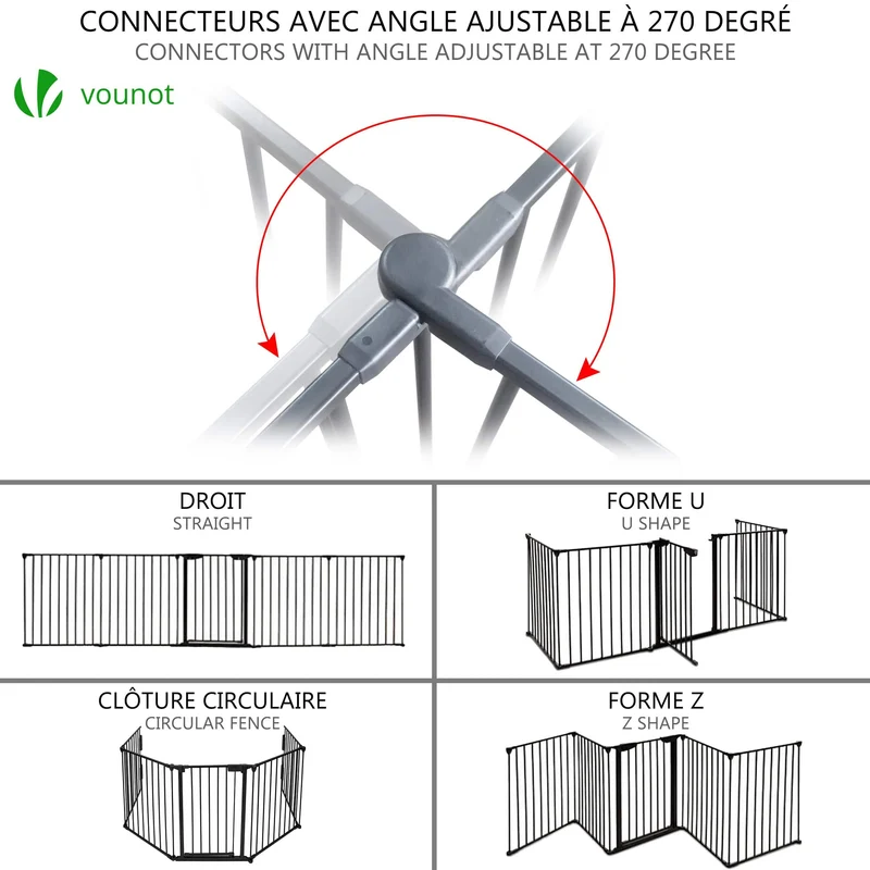 Barriere de securite GRANDE VERSION 3M 5 panneaux Pre assemble