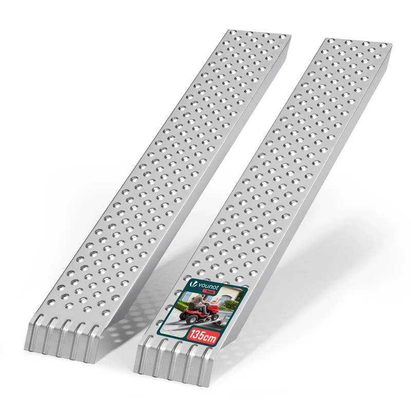 Lot de 2 rampe de chargement 135cm en acier galvanise